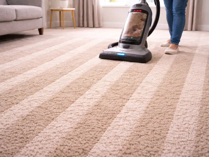 Common carpet vacuuming mistake of cleaning in one direction only