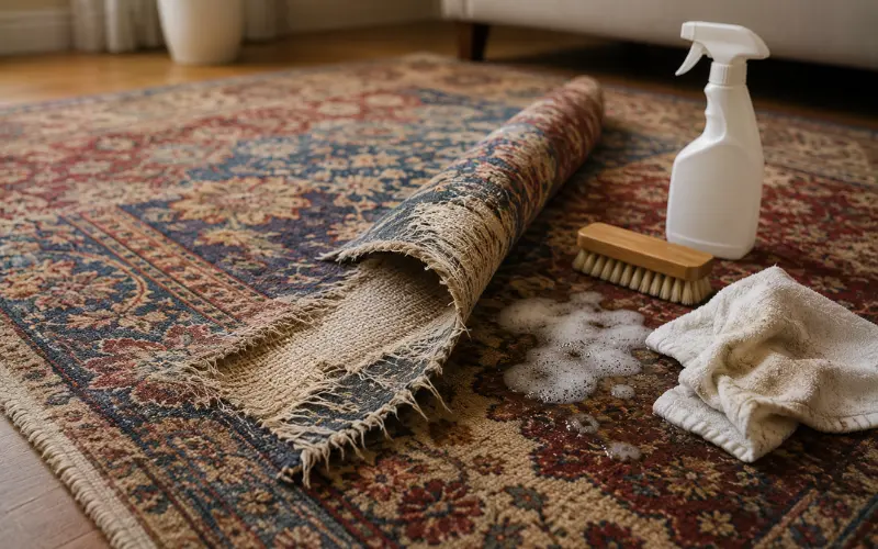 area rug cleaning mistakes
