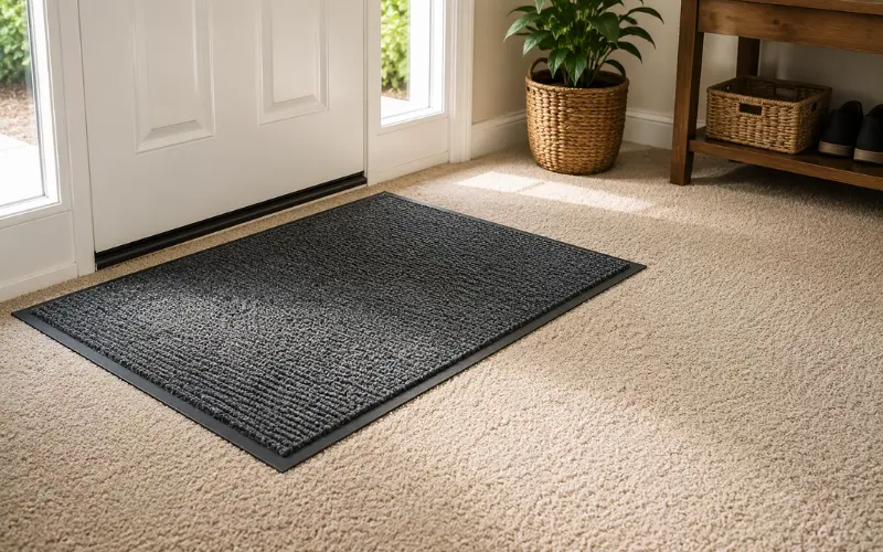 Reducing carpet dirt buildup with a high-quality entry mat